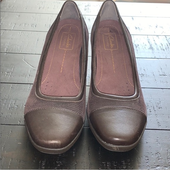 Excellent Preowned Clark’s Wedge loafers Size 10M. - Picture 1 of 8